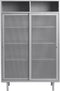 Wandkast Metaal Greige - Schuifdeuren - 90x40x140cm - Veep - Giga Living