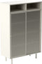 Wandkast Metaal Greige - Schuifdeuren - 90x40x140cm - Veep - Giga Living