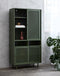 Wandkast Metaal Groen - Schuifdeuren - 2-Deuren - 90x40x180cm - Veep - Giga Living