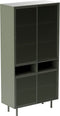 Wandkast Metaal Groen - Schuifdeuren - 2-Deuren - 90x40x180cm - Veep - Giga Living