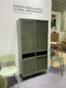 Wandkast Metaal Groen - Schuifdeuren - 2-Deuren - 90x40x180cm - Veep - Giga Living