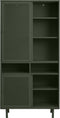 Wandkast Metaal Groen - Schuifdeuren - 2-Deuren - 90x40x180cm - Veep - Giga Living