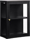 Wandkast Metaal Zwart - 2 Planken - Soft Closing - Kast Carmel - Giga Living