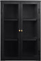 Wandkast Metaal Zwart - 3 Planken - Soft Closing - Kast Carmel - Giga Living