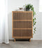 Wandkast Naturel Eikenhout - 2-Deuren - 95x45x140cm - Tiber - Giga Living