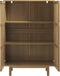 Wandkast Naturel Eikenhout - 2-Deuren - 95x45x140cm - Tiber - Giga Living