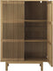 Wandkast Naturel Eikenhout - 2-Deuren - 95x45x140cm - Tiber - Giga Living