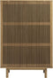 Wandkast Naturel Eikenhout - 2-Deuren - 95x45x140cm - Tiber - Giga Living