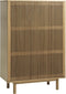 Wandkast Naturel Eikenhout - 2-Deuren - 95x45x140cm - Tiber - Giga Living