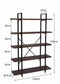 Wandkast Stoer metaal hout industrieel design open boekenkast 178 cm hoog zwart