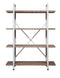 Wandkast Stoer - open boekenkast - industrieel design - 140 cm hoog wit