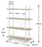 Wandkast Stoer - open boekenkast - industrieel design - 140 cm hoog wit