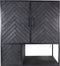 Wandkast Verona - 100x40x200 - Zwart - Mangohout/ijzer