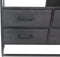 Wandkast Verona - 100x40x200 - Zwart - Mangohout/ijzer