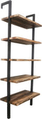 Wandkast wandrek ladder Stoer metaal hout industrieel design open boekenkast 184 cm hoog