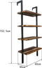 Wandkast wandrek ladder Stoer metaal hout industrieel design open boekenkast 152 cm hoog zwart