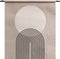 Wandkleed abstract regenboog zon 120 x 160 cm polyester Velvetly / Complete set ( doek & ophangsysteem ) / Boven en onderkant tunnel