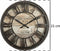 Wandklok bruin - diameter 21 cm - Woonkamer Klok Industrieel - Landelijke wandklok - Keukenklok - Vintage Klok -