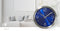 Wandklok - Diameter: 300 mm - Roestvrij Staal - Blauw / Zilver