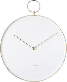 Wandklok Hook - Metaal Wit - Ø34cm