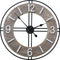Wandklok Hudson lichtbruin metaal hout 60 cm