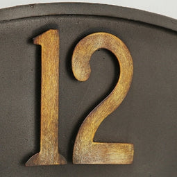 Wandklok landelijk Metaal - donkergrijs Goud - 76 cm - Tweedekans