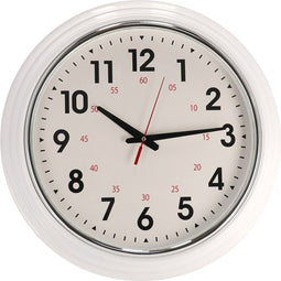 Wandklok wit 50 cm - Klokken - Wandklokken/muurklokken