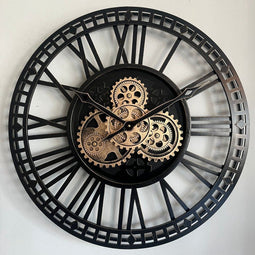 Wandklok zwart - Wandklok Wendy - grote klok 60 cm