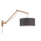 Wandlamp Andes - Bamboe/Donkergrijs - 95x47x55cm