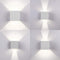 Wandlamp, moderne wandlamp met instelbare stralingshoek, wandverlichting, 12 W LED bridgelux COB, waterdichte IP65 binnen/buiten wandlampen, 3,94 inch/10 cm vierkant