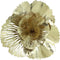 Wandornament | Bloem goud | Muurdecoratie | 3D kunst | Woonkamer decoratie | Goudenkleurige accessoires | Afmeting : 54 x 14 x 53 cm