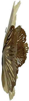 Wandornament | Bloem goud | Muurdecoratie | 3D kunst | Woonkamer decoratie | Goudenkleurige accessoires | Afmeting : 54 x 14 x 53 cm
