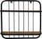 Wandplank - 2 planken - 50x50x12 - Zwart/naturel - Mangohout/ijzer