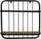 Wandplank - 2 planken - 50x50x12 - Zwart/naturel - Mangohout/ijzer