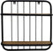 Wandplank - 2 planken - 50x50x12 - Zwart/naturel - Mangohout/ijzer