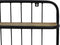 Wandplank - 2 planken - 50x50x12 - Zwart/naturel - Mangohout/ijzer