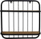 Wandplank - 2 planken - 50x50x12 - Zwart/naturel - Mangohout/ijzer