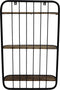 Wandplank - 3 planken - 50x12x80 - Zwart/naturel - Mangohout/ijzer