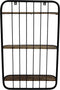 Wandplank - 3 planken - 50x12x80 - Zwart/naturel - Mangohout/ijzer