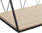 Wandplank - Hout - Metaal - Zwart - Wandrek - 48 cm - Decoratie - Muurdecoratie - Cadeau Sinterklaas - Cadeau kerst