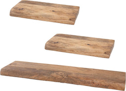 Wandplank Pure Mangohout - Set van 3 Klein