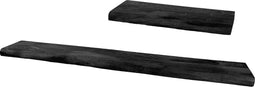 Wandplank Pure Zwart Mangohout - Set van 2 Groot