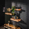 Wandplank Tree Storage Set van 3 met Lade Acaciahout Naturel
