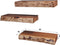 Wandplank Tree Storage Set van 3 met Lade Acaciahout Naturel