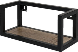 Wandplank Vintage - 37 cm - Mangohout - Metaal