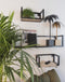 Wandplank Vintage - Set van 3 - 37 cm - 81 cm - Mangohout - Metaal
