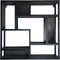 Wandrek industrieel - Wandschap - Wandrek metaal zwart Daan - metalen wandrek 75 cm