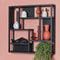 Wandrek industrieel - Wandschap - Wandrek metaal zwart Daan - metalen wandrek 75 cm