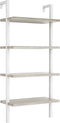 Wandrek ladder boekenkast Stoer - industrieel metaal hout - 152 cm hoog - wit