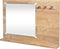 Wandrek met Spiegel en Peg Haken, Afmeting: L60xB7xH40cm